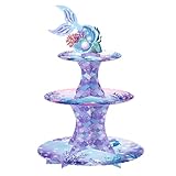 チャーム 3 層カップケーキスタンド 段ボールデザートタワーホルダースタンド 誕生日のお祝いに最適 デザートディスプレイ装飾テーマパーティー