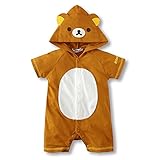 Rilakkuma リラックマ ベビー服 着ぐるみカバーオール 27、チャ[リラックマ] 70cm 新生児 キグルミ なりきり