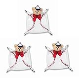 Bearington Baby All Stars Little Slugger Baseball Bear Collection Wee Blanket Security Blankie Set o