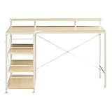 エア・リゾーム パソコンデスク l字 120 白 おしゃれ ワークデスク 120cm幅 L字型デスク merrily