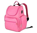 insular バックパック 防水　マザーズバッグ 多機能　大容量　ファッション (pink)