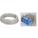 OHM 屋内配線用 Fケーブル 1.6mm×2芯 10m (04-0351) & ニチフ 差込形コネクタ QL3 10個【セット買い】