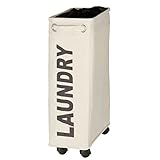 Wenko キャスター付ランドリーバスケット コルノ ベージュ Laundry Bin Corno beige