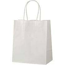 Amazon | 井上紙業 紙袋 手提げ 白 無地 日本製 HA-3 (50枚