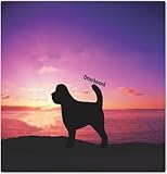 Rikki Knight Otter hound Dog at Sunset Design Ceramic Art Tile 4 by 4 [並行輸入品]