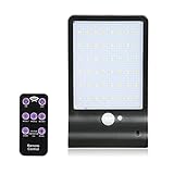 T-SUN センサーライト ソーラーブラケットライト 薄型ソーラーライト 48LED 電球色から昼光色まで 調光可能 IP65 人感センサー 壁掛け灯 防犯ライト 太陽光充電 屋外照明