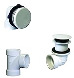 ウエストブラスd593prk-50 40 PVC Plumbersパックtip-toeバスDrain、パウダーコーティングホワイト