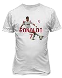 ホワイトCristiano Ronaldo Real Madrid Air SoccerメンズTシャツ