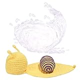 Dovewill 赤ちゃん　ベビー　ニット　カタツムリ　毛布　ガーゼ　写真撮影　道具　可愛い　1セット