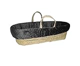 Baby Doll HeavenlyBedding Soft Moses Basket, Charcoal Grey by BabyDoll Bedding