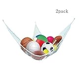 sohapy 2パックホワイトおもちゃストレージハンモックLarge Organizer – 整理Stuffed Animalsまたは子供のおもちゃwithこのメッシュハンモック。