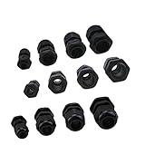 URBESTブラックナイロンm12 m18 m20 m22ケーブル腺ワイヤパイプジョイントコネクタキット20個