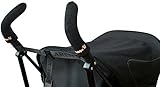Choopie Double Bar Grip Sleeve Covers for Stroller, Umbrella, and Buggy Handlebars - Black Towel by 