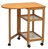 永井興産 木製片バタワゴン 幅37~70cm×奥行45cm×高さ69.5cm