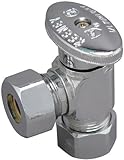 Keeney 2626PCLF 5/8-Inch O.D. by 1/4-Inch O.D. Lead Free Quarter Turn Angle Valve, Chrome [並行輸入品]