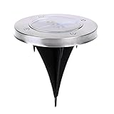 SIKIWIND ソーラーチャージライト 埋め込ライト 3LED 防水IP65 防塵 ガーデン 庭 屋外用 全4色 (ブルー)