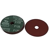 uxcell サンドペーパー　紙やすり 　研削　研磨サンドディスク　120グリット　ルーファス 直径100mm 10個