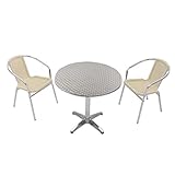 ガーデン3点セット ガーデンテーブル3点セット ガーデンテーブルセット 人工ラタン アルミチェア ダイニングチェア ロビーチェア ガーデンチェア スタッキングチェア ビーチチェア スタッキング アウト