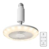 【現行モデルは風量アップ】ドウシシャ サーキュライト ソケットシリーズ E26モデル 電球色 60W相当 風量3段階 リモコン付き ホワイト