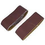 uxcell 研磨ベルト サンドペーパー アブレシブ ダークブラウン 600グリット 10個