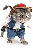 ペットパレット 犬 猫 コスプレ ハロウィン ペット 服 変装 仮装 小型犬 中型犬 大型犬 2足歩行 (カウボーイ, M)