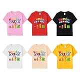 [SDCADQ] ナンバーブロックス 周辺 子供服 Tシャツ 夏用 子供用 半袖 丸首 上着 日常服 柔らかい 良い通気性 幼稚園服 キッズ服 かわいい 薄手 記念シャツ 可愛い 部屋着 寝間着 運動 通学 萌えグッズ プレゼント 非公式 (120,8)