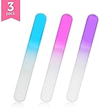 Seliyi ガラス製爪ヤスリ 水洗いok 長持ち ソフトケース付き / 3色セット