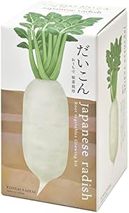 聖新陶芸 通年 家庭菜園 簡単 栽培キット ゆったり育てる だいこん 野菜 栽培セット (自由研究/食育) 鉢の径約10cm おうちで根菜 母の日 プレゼント 誕生日 GD-89101