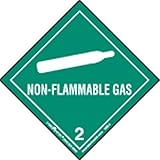 Labelmaster HMSL45S Non-Flammable Gas Worded Label PVC-Free Film Hazmat 4 x 4 (Pack of 25) [並行輸入品]