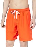 [Amazon Essentials] 水着 海水パンツ (股下23cm) メッシュ裏地 ポケット付き ドローストリング メンズ オレンジ M