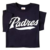 San Diego Padres (大人用XL ) 100 %コットンクルーネックMLB公式ライセンス商品MajesticメジャーリーグレプリカTシャツジャージー