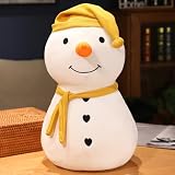 [SAQJEE]雪だるま ぬいぐるみ 可愛い 雪だるま抱き枕 リアル ぬいぐるみ スーパーもちもちぬいぐるみ イヌクッション 60cm 柔らかい 添い寝枕 癒される抱き枕 タイプ２ 気持ちいい抱き枕 多機能 ソファー背当て 面白いギフト お祝い クリスマスプレゼント
