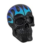ブルーとパープルTribal Flamesブラックスカルコインバンク