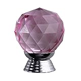 10Pcs Crystal Glass Cabinet Knob Drawer Pull Handle for Door Wardrobe (Light Pink) [並行輸入品]