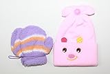 [ELEEJE] 絶対かわいい‼ 幼児用ニット帽 あったか手袋付き (ピンクB)