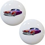 Set of 2 Hot Rod Carパープルキャビネット引き出しプルノブ