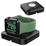 MoKo 充電スタンド Apple Watchシリーズ6 5 4 3 2 1 SE 44mm 42mm 40mm 38mm iWatch対応 バンド付き ポータブル充電ドックステーション ケーブル管理ホルダー 収納ケース オーガナイザー ブラック