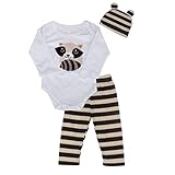 FEITONG Baby 3PC Unisex Climbing Clothes Baby Rompers Sets (24-36months, Coffee) by FEITONG
