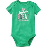 カーターズ Carter's/ Super Great Like Mommy コレクティブル ボディスーツ グリーン ロンパース半袖 6ヶ月【並行輸入】