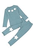 (サンリブレ) Saint Libre 長袖 パジャマ 上下 かぶり 星 アップリケ キッズ ブルー 100