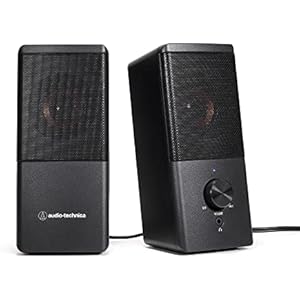 オーディオテクニカ AT-SP95 アクティブスピーカー PC タブレット レコードプレーヤー USB給電 省スペース設計 前面ヘッドホン端子 省電力 高出力