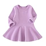 歌を愛する ガールズピュアコットンワンピースドレス (100CM(2T), パープル)