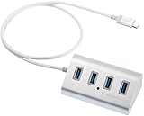 Amazonベーシック USB 3.1 Type C to A 4ポート アルミニウムハブ シルバー