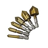 Baosity 面取りカッター　六角軸　6本セット　カウンターシンク　6mm-19mm　ドリルビットHSS鋼　