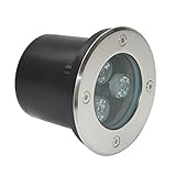 RSN LED Inground Light Landscape Light 3W White Color 6000K 12V Low Voltage with Stainless Steel Cov