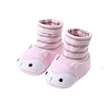 2本のコットンシューズ新生児の靴のソフトシューズピンクのかわいいベビーシューズ