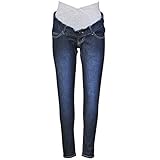 アビックス アルゴヴィア マタニティスキニーパンツ S ネイビー ストレッチデニム 875425