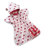 子供のイチゴのためのソフトコットンベビーフード付きバスタオルマントバスローブ