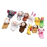 Lovoski おもちゃ　おもしろい　漫画　ぬいぐるみ　動物　教育　知育玩具　手指人形セット　12個セット