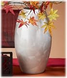 〔九谷焼 花器・花瓶〕 釉裏銀彩 白銀花瓶（なつめ） 　/ お楽しみグッズ(キッチン用品)付きセット
